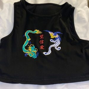 black tank top cropped